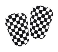 2pcs Extra Small Shin Guards, 3.15x1.97in Comfortable Soccer Miniature Shin Guards Football Shin Pads Protective Shin Guards Tiny Shin Guards for Man&Woman(Racing Flag)