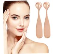 2Pcs Eye Cream Applicator Tool, Zinc Alloy Under Eye Roller, Manual Multi-Function Ice Face Roller Massage Tool for Reducing Puffiness Wrinkle Dark Circles