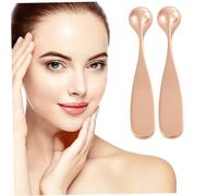 2Pcs Eye Cream Applicator Tool, Zinc Alloy Under Eye Roller, Manual Multi-Function Ice Face Roller Massage Tool for Reducing Puffiness Wrinkle Dark Circles.