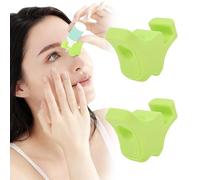 2Pcs Eye Drop Bottle Dispenser for Elderly Suitable for All Ages Eye Drops Dispenser Essential Reusable Silicone Eye Dropper Assist Holder Device Accessory Applicator Tool Precise and Comfortable
