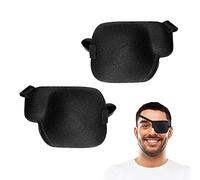 2Pcs Eye Patch, Amblyopia Lazy Eye Patches, Comfortable Pirate Eye Patch, Medical Eye Patch, Black Eye Patch, Children's Amblyopia Eye Patches, for Left or Right Eyes Strabismus for Adults and Kids