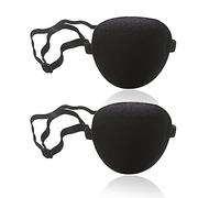2PCS Eye Patch, Eye Patches for Adults, Eye Patches for Adults Medical, Left or Right Eyes, Adjustable Buckle to Treat Lazy Eye Amblyopia Strabismus for Adults(Black)