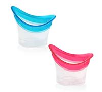 2pcs Eye Wash Cup, Eye Wash Cleaner Kit, Reusable Silicone Eye Bath Cup, Rinse Portable Eyes Care Tool, Irritation Soothing and Tired Eyes Refresh, Makeup Removal(Blue, Pink)