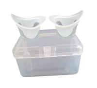 2Pcs Eye Wash Cups Eye Flush Cleaning Cups Measuring Cup Rinse Cup Kit for Cleansing Dust and Residue- White