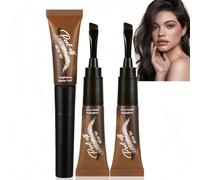 2PCS Eyebrow Dark Brown Kit,Tat/to Eyebrow Tint & Peel Off Gel,Waterproof Long-Lasting Natu/ral Brow Dye,Semi-Permanent Brow Gel for Women,Lasting Eyebr/ow Gel Dark Brown