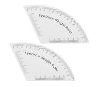 2pcs Eyebrow Mapping Ruler for Micro Blading PVC White Guide Tool | Portable Compact Design, Universal Fit Layout, Home Makeup Sessions, for Makeup Artists