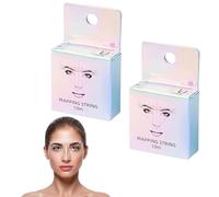 2PCS Eyebrow Mapping String Xmas Gifts Pre-Inked White Brow Mapping String Christmas Black Brow Mapping Pen Cosmetic Tool for Microblading and Waxing for Eyebrow Permanent Makeup(10M/32.8ft)