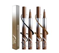 2PCS Eyebrow Pen for Precise Natural Brows, Waterproof, Long-Lasting, Microblading Effect, Perfect for Daily Use and On-the-Go Touch-Ups(Cool Grey+Gentle Brown)