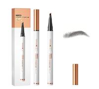2PCS Eyebrow Pencil, 2026 New Brow Pencil for Natural Makeup, 3D Waterproof 4-Tip Eye brow Pencil Stay on All Day, Magic Brow Pencil for Women Long-Lasting Fine Stroke (Gray *2)