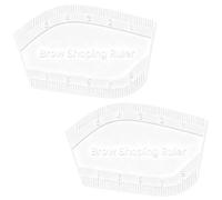 2Pcs Eyebrow Ruler and Mapping Tool, Arch Shaping Ruler with Measurement Scale for Microblading and Brow Design, Reuse Symmetrical Brow Shaping Kit for Women