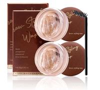 2Pcs Eyebrow Soap Kit - Waterproof Long-Lasting Brow Styling Wax & Gel for Natural Shaping & Defining, Includes Brow Shaping Cream & Styling Soap