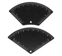 2Pcs Eyebrow Stencils for Shaping, Reusable Metal Eyebrow Shaping Gauge with Precision Scale for Symmetrical Makeup, Easy Brow Mapping & Shaping Kit for Women Beginner