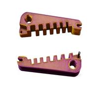 2pcs Eyeglass Curvature Adjuster Glasses Frame Bender and Temple Arms Nose Pads - Adjuster Professional Optician Toolfor DIY Glasses Repair at Home Easy Multi Purpose Eyewear Tool (Purple-Gold)