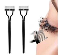 2Pcs Eyelash Comb, Eyelash Separator Eyelash Brush, Eyelash Separator Teeth Eye Lash With Comb Cover Arc Designed Cosmetic Brushes Tool for Women Makeup