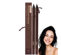 2PCS Eyeliner Pencil,Waterproof & Smudge Proof Black & Brown Liquid Eyeliner,Long Lasting Eye Liner for Women,Black & Brown E/yeliner with Liquid Eyeli/ner's Formula,Smooth Easy Color Eye Liner