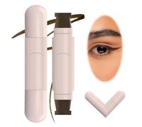 2PCS Eyeliner Stamp, 2026 New Winged Eyeliner Stamp, Foldable Eyeliner Pen Double End Long Lasting Waterproof for All Eye (Brown)