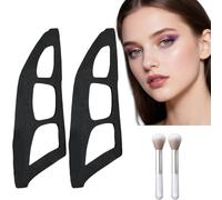 2PCS Eyetour Eyeshadow Tool,Women Eyetour Eyeshadow Tool Guide with Brush,Eyeshad/ow Ste/ncil Assistant Reusable Eyesh/adow Aid Guide To/ol,Eyet/our Makeup To/ol for Women(with 2 Ey/eshadow Brush)