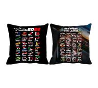 2PCS F1 Cushion Covers, 45x45 CM, Unique F1 Gifts, Double-Sided Racing Calendar, Practical Sofa Cushion Covers, F1 Merchandise, Decorative Throw Pillow Case for Living Room Bedroom Office and Man Cave