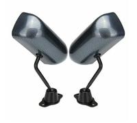 2PCS F1 Style Car Side Wide Angle Wing Rearview Mirrors For Rav4 For Mazda3 For RX7 For Sxe10 For G35 City Glossy Black/Carbon Fiber Look(Glossy Black)