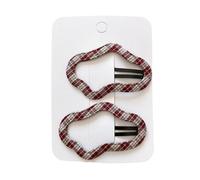 2PCS fabric hair clip, Christmas red green cloud cute hair clip, sweet hair accessory for girls Clouds B