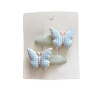 2PCS fabric hair clip, colorful three-dimensional bow cute hair clip, sweet hair accessory blue