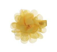 2PCS Fabric Hair Clips, Chiffon Flowers Sweet and Cute Hand Made Side Clips yellow
