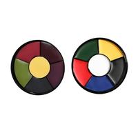 2PCS Face & Body Paint Kit,6-Color Bruise Wheel & 6 Blendable Shades,Rainbow Face Paint for Halloween Makeup,Rainbow Face Paint,Easy On & Off Body Paints for Adults,Face Painting Set