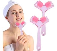 2Pcs Face Massager Roller, Neck Roller for Tightening, Face Massager, Neck Tightening Chin Fat Remover Manual Massage Tool, Beauty Tools Anti Aging Skin Care Up for Women
