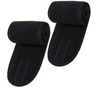 2Pcs Facial Headband,Spa Headbands,Adjustable Towel Headband for Women,Beauty Headbands for Facials,Skincare,Face Washing,Yoga,Sports (Black)