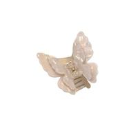 2PCS Fairy Butterfly Hair Claw French Retro Acetate Crab Hair Clip Sweet Princess Shark Clip For Women Girl Hairpin Hair Accessories(Colorful White 6cm)