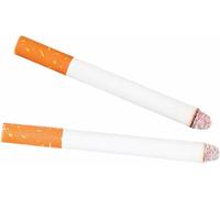 2Pcs Fake Cigarettes Toys Fake Lit Cigarettes Puff Cigarette Realistic Look Practical Joke - False Cigarettes Funnyman Jokes Bag Gift Play Trick Joke Blow Smoke