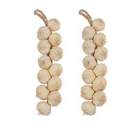 2pcs Fake Garlic Hanging String Artificial Vegetable Photography Props Simulation Lifelike Garlic Home Decor For Home Kitchen Festival Decoration Teaching