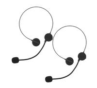 2pcs Fake Headphone Props Cosplay Singer Star Costume for Singer Star Costume Rock Lee Cosplay Singer Costume Indoor Mics Black Plastic