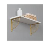 2Pcs Fan Shaped Metal Shelf Brackets - Decorative Wall Mount Shelving Hardware for Home with Mounting Screws