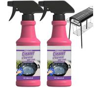 2PCS Fast-Acting Heavy-Duty Grill Degreaser Spray,BBQ Grill Cleaner for Outdoor Grills, Safe Heavy Duty Cleaner for Burnt Food & Grease,BBQ Degreaser,Multi-Purpose Cleaner for Cookers, Hoods