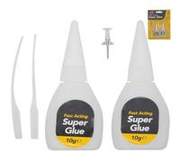2PCs Fast Acting Super Glue with Nozzle Extension, Strong Epoxy Resin Adhesive for Leather, Wood, Plastic, Metal, Pottery, Crafts, Household Repairs, Quick-Drying, Waterproof