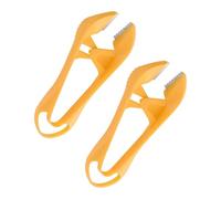 2Pcs Fast and Portable Garlic Peeler, Garlic Peeler Tool with Serrated Edge,Manual Garlics Peeling Skin Remover with Hanging Hole, Kitchen Gadget, Safe Kitchen Gadget, Orange