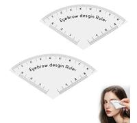 2Pcs Fast Drawing Eyebrow Design Ruler Mapping Tool, Brow Shaping Template Set | High-Precision Measuring Tool | Suitable for All Face Types | Portable for Home & Salon Use