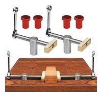 2pcs Fast Fixed Clip Clamp Brass Fixture Vise with 4pcs Bench Dogs, Table Workbench Auxiliary Tool Woodworking Table Vise Desktop Clip for 19/20mm Hole (20mm)
