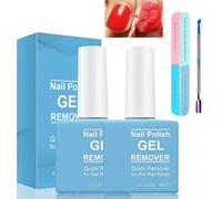 2Pcs Fast Gel Remover for Nails with Scraper & Nail File,Mag/ic Gel Nail Polish Remover Kit - Remove Ge/l Polish at Home in 2-4 Mins, 15ml Na/il Varnish Remover Liquid,G/el N/ail Removal Kit