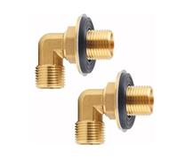 2Pcs Faucet 90 Degree Elbow Joint Brass 1/2inch Male Elbow Backsplash Mount Connector Cold and Hot Inlet Pipe Joint Plumbing Fittings
