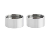 2pcs Faucet Adapter, 16/18/20/22/24mm Female Thread Transfer to 24mm Female Thread, Metal Kitchen Tap Connector,for Connect Garden Hose, Water Filter, Standard Hose Diverter(G1/2-M24)