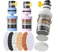 2Pcs Faucet Tap Water Filter Activated Carbon Clean Purifier Cartridge Water Tap Kitchen Remove Fluorinated Chlorine Heavy Metal Activated Carbon Water Filter for Tap Water Tap Filter for Kitchen Sink