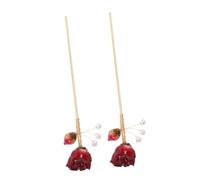 2Pcs Faux Hair Sticks for Women Elegant Chinese Hair Accessories Durable Hairpins for Effortless Updos Versatile Retro Styling for Any Occasion