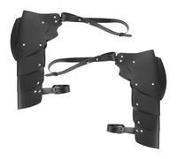 2pcs Faux Leather Double Pauldron Adjustable Medieval Shoulder Armour