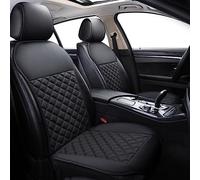 2pcs Faux Leather Front Car Seat Covers Compatible with Vauxhall Zafira Tourer Adam Agila Ampera Antara Astra Cascada Combo Corsa-e Grandland X Insignia Meriva Mokka Tigra Vectra Viva (black)