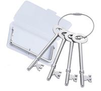 2pcs FB1 & 2pcs FB2 Keys + 1pcs Fire Brigade Drop Keys,Complete Emergency Access Kit with Transparent Case & Rotary Keychain - Ideal for Fire Brigade, Maintenance & Communal Door Use (5 pcs)