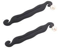 2pcs Featuring A Pearl Design Hair Straightener,Suitable For Tying Into A Hair Bun, Suitable For Flight Attendants, Nurses, Hotel Front Desk Staff, And Professional Attire Such As Bun Hair Clips.