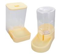 2PCS Feeder And Water Bowl Set Clear Waterer And Dry Food Container For Busy Pet Owners And Pet Daily Feeding Cats Feeding Station
