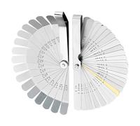 2Pcs Feeler Gauge Set, 32-Blade Straight & 16-Blade Offset Gauges, Stainless Steel Feeler Gauges, Feeler Gauges Metric for Valves, Guitar, Spark Plug, Piston Measure